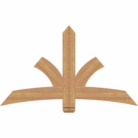 Ekena Millwork Davenport Timber Gable Bracket, Western Red Cedar, 60"W x 35"H x 1 1/2"D x 5 1/2"F, 14/12 Pitch GBW060X35X0206DAV00SWR